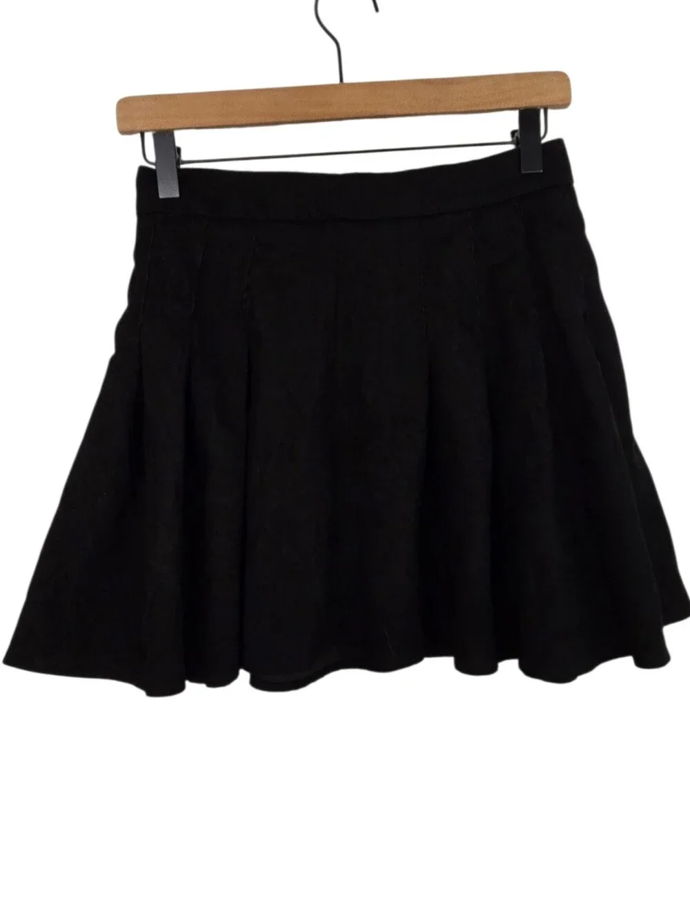 🖤 SHEIN Black Pleated Skater Mini Skirt Size Small